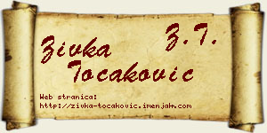 Živka Točaković vizit kartica